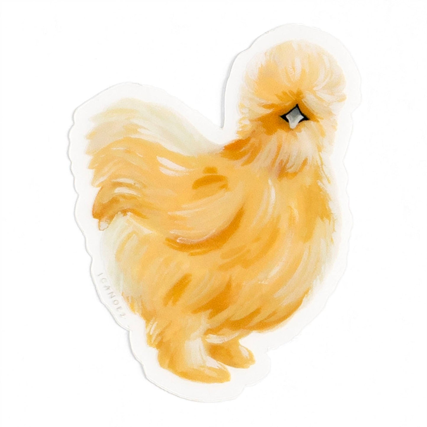 Silky Chicken Clear Decal Sticker
