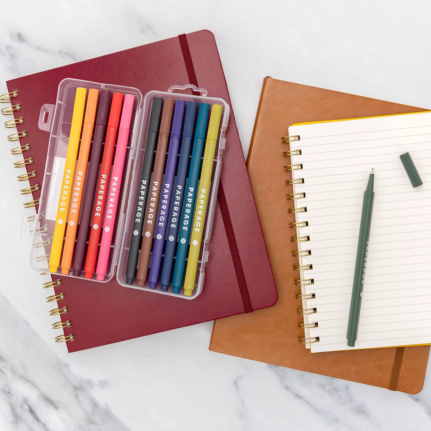 Felt Tip Fine Liner Pen Set – 12pk with Case