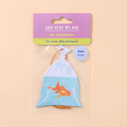 Goldfish in a Bag Air Freshener - Rain Scent - Summer, County Fair, Pet, Fish - Stocking stuffer, Holiday, Gift Guide