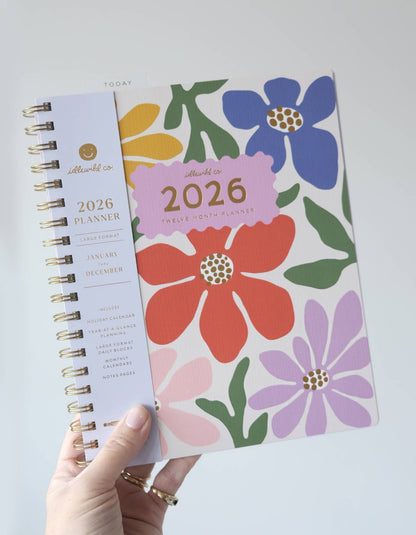 2026 Fullsize Softcover Planner, Primary Blooms