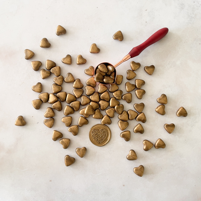 Warm Gold Sealing Wax Beads | Plastic Free Wax Seal Beads