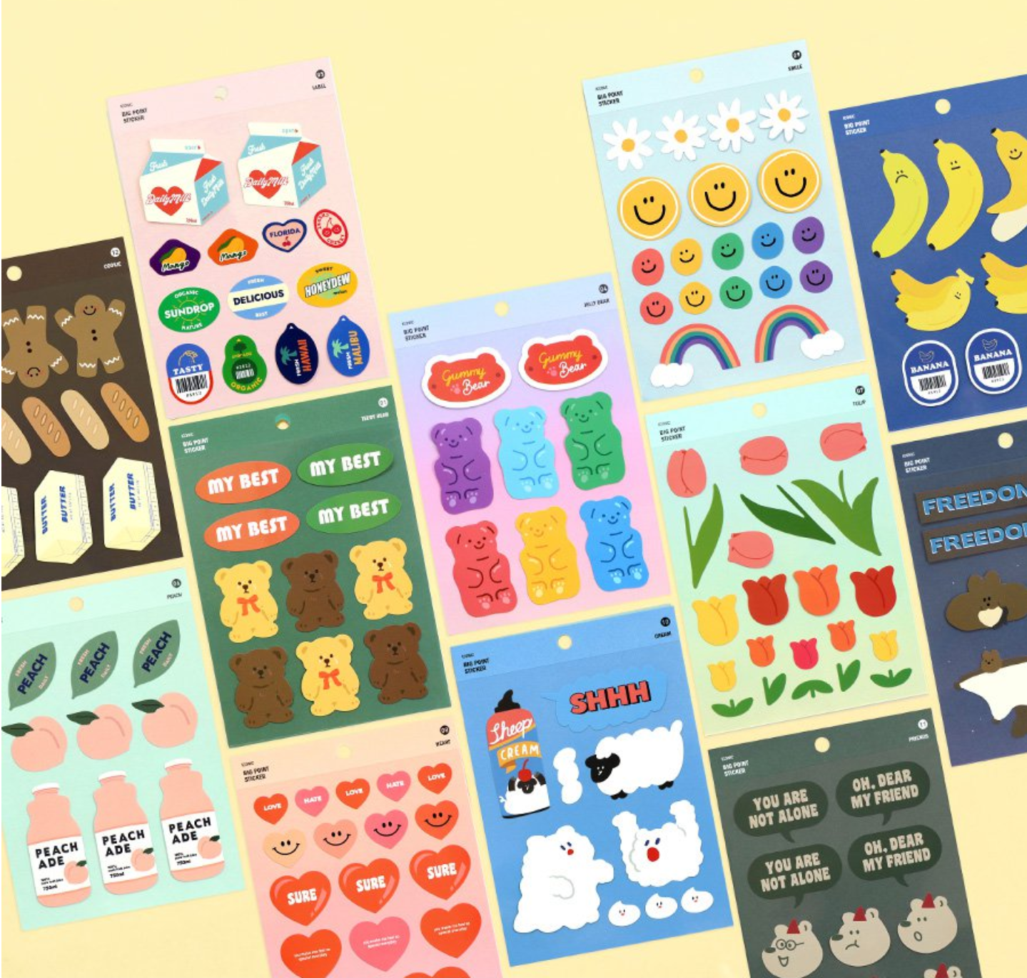 ICONIC Big Point Waterproof, Removable Deco Stickers