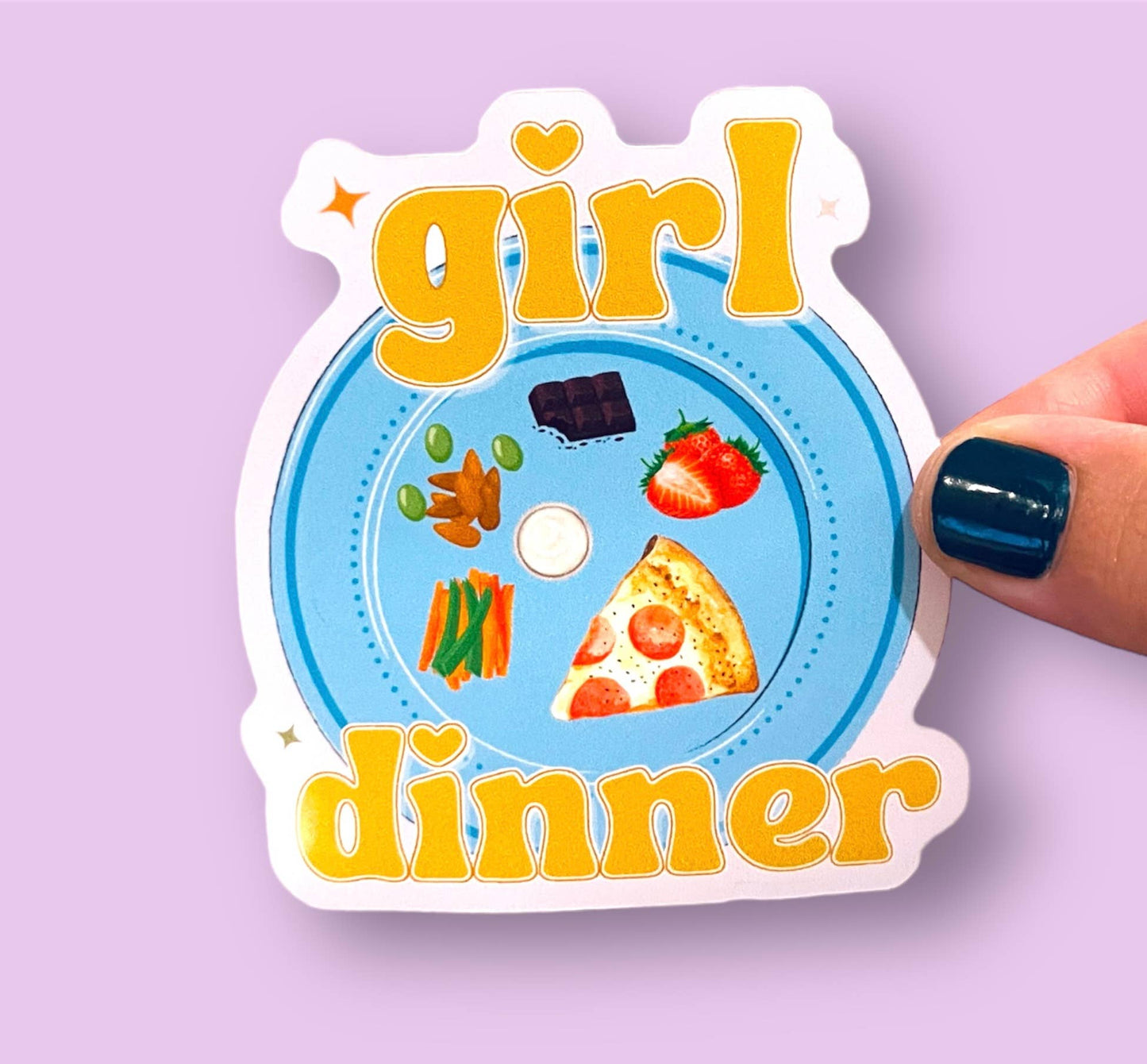 Girl Dinner Vinyl Sticker