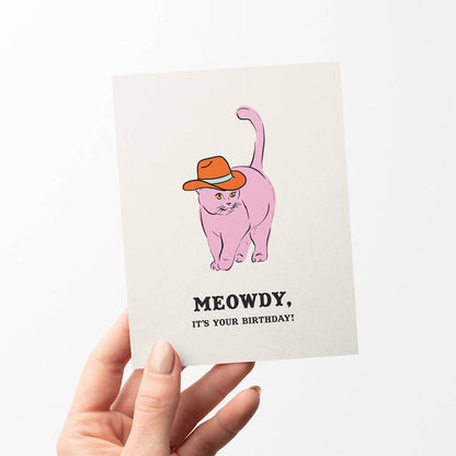 Meowdy Birthday A2 Greeting Card