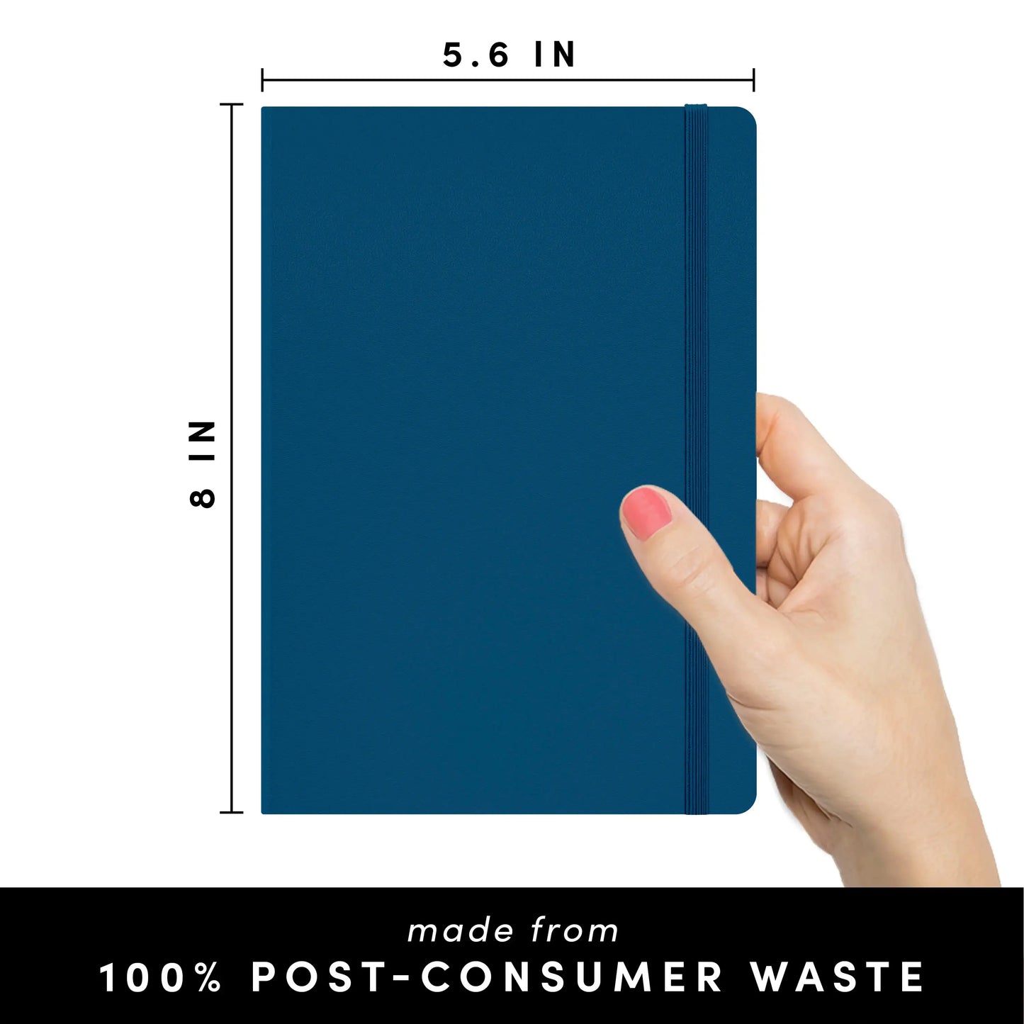 160PG Recycled Casebound Lined Journal Notebook