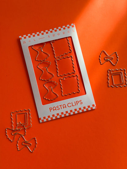 Pasta Paper Clips - Ravioli + Farfalle