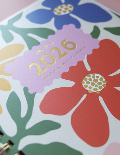 2026 Fullsize Softcover Planner, Primary Blooms