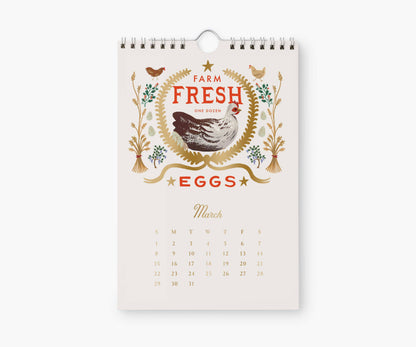 2026 Country Farm Kitchen Calendar (6x9)