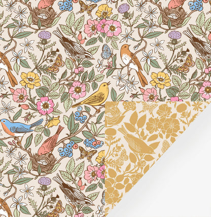 SONGBIRDS | Double Sided Wrapping Paper