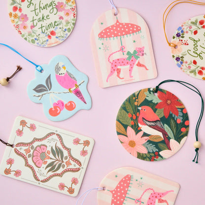 Birds in the Cherry Tree Car Air Freshener