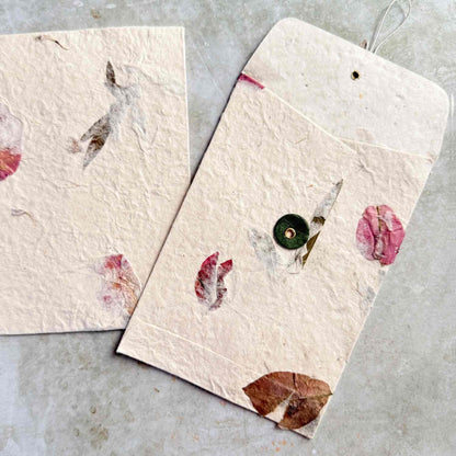 Nepalese Handmade Lokta Paper and Envelopes - Mugwort & Bougainvillea