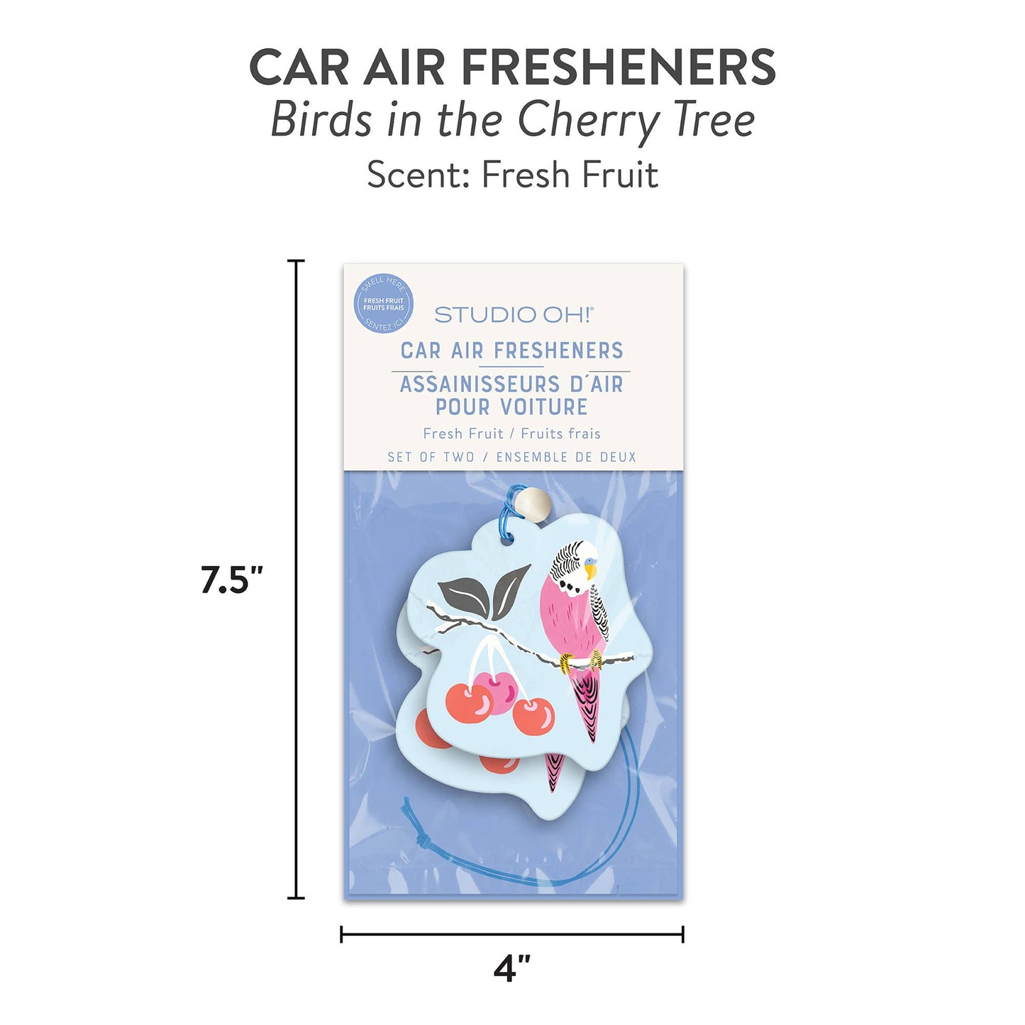 Birds in the Cherry Tree Car Air Freshener