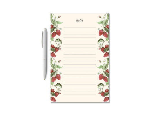 Strawberries To Do List Notepad