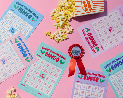 Cheesy Movie Bingo - Cheesy Holiday - Stocking stuffer, Holiday, Gift Guide
