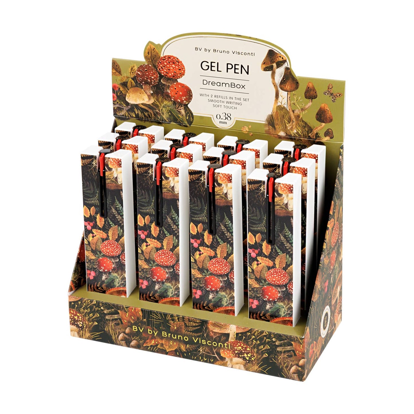 DreamBox Gel Click Pen in a Gift Box - Forest Mushrooms