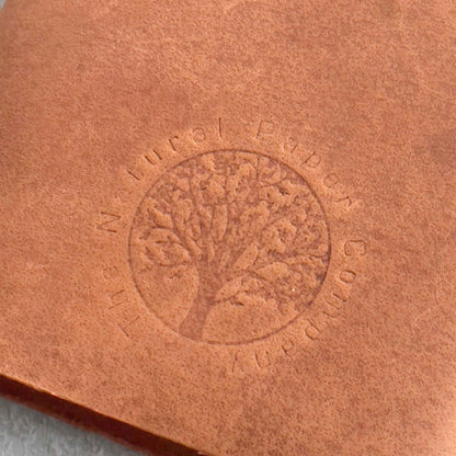 A6 Handmade Leather Notebook in Gift Bag - Tan | Tree Free