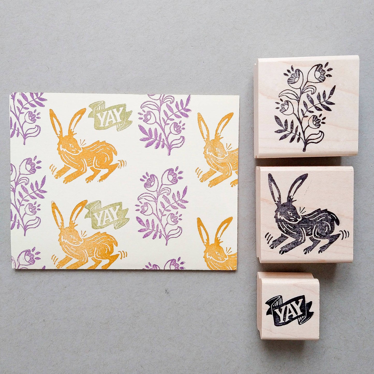 Flowering Vine Rubber Stamp