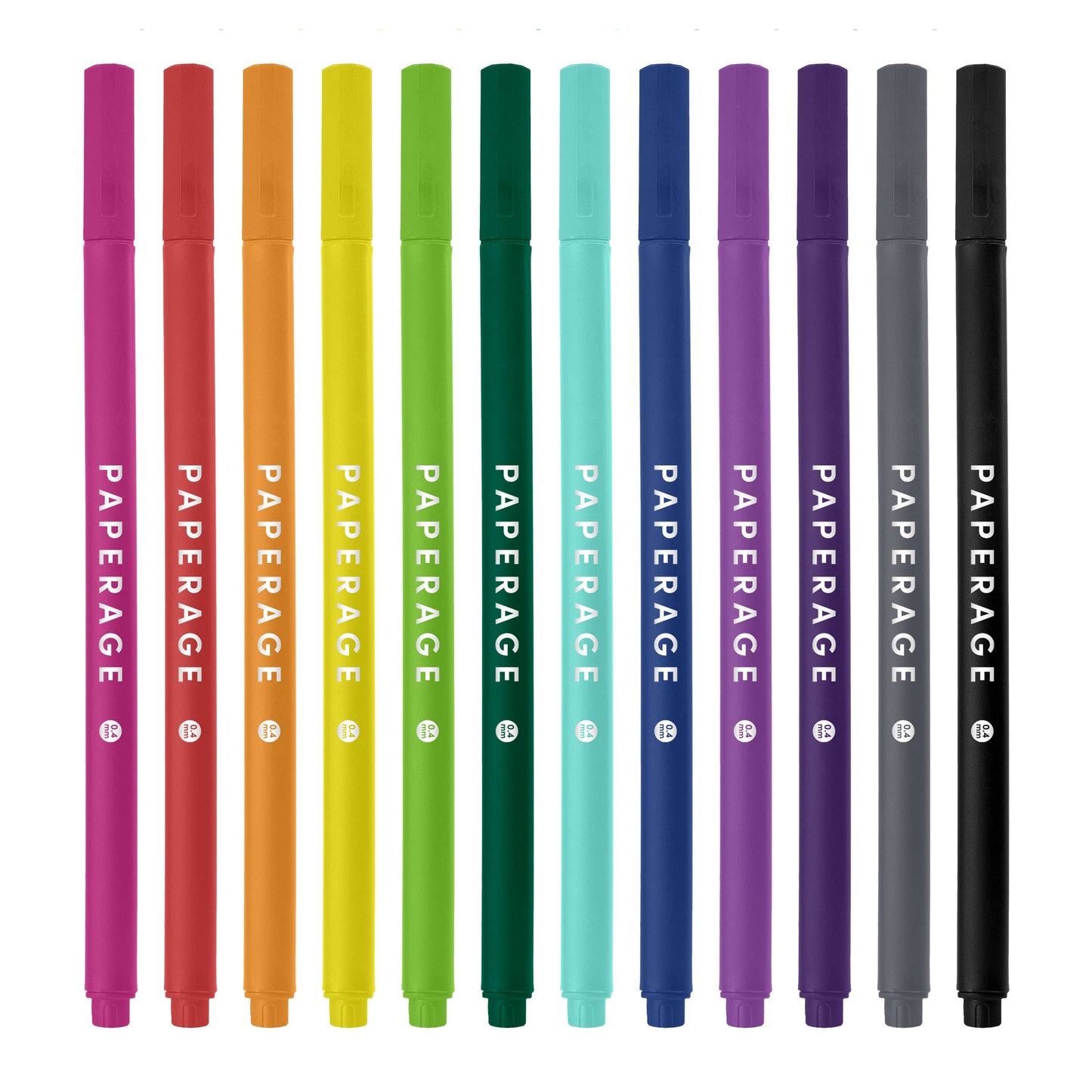 12 Pack Felt Tip Fine Line Marker Pens With Case