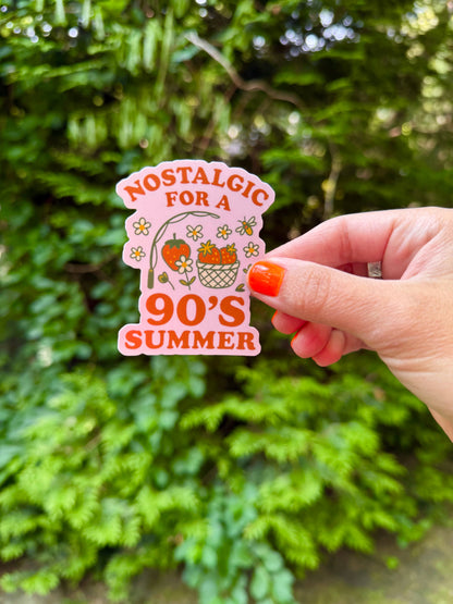 90s Slow Summer Vinyl Sticker | Nostalgic Summer Sticker