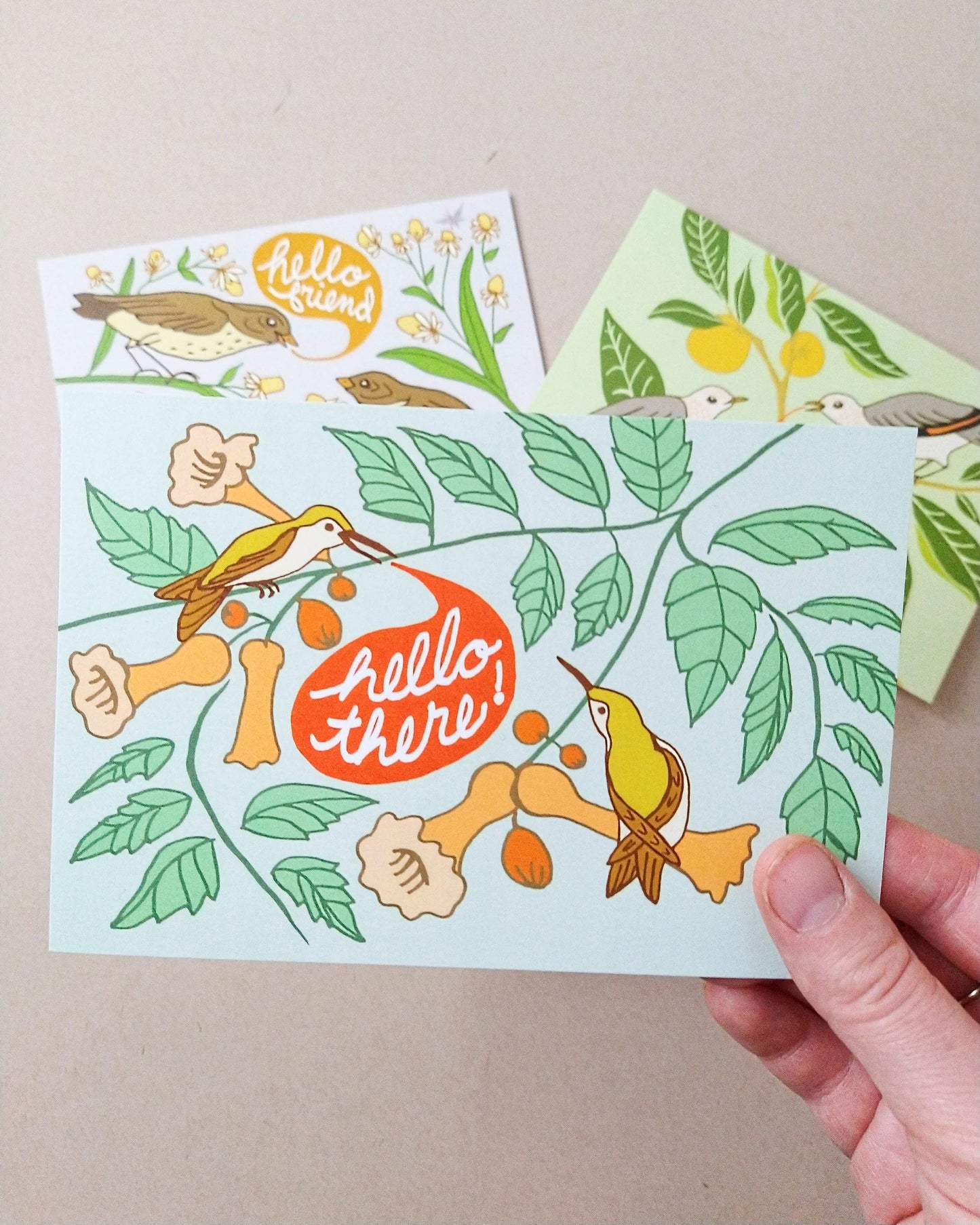 Hello There Bird Postcard