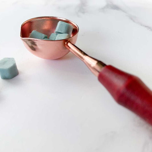 Large Sealing Wax Melting Spoon in Copper