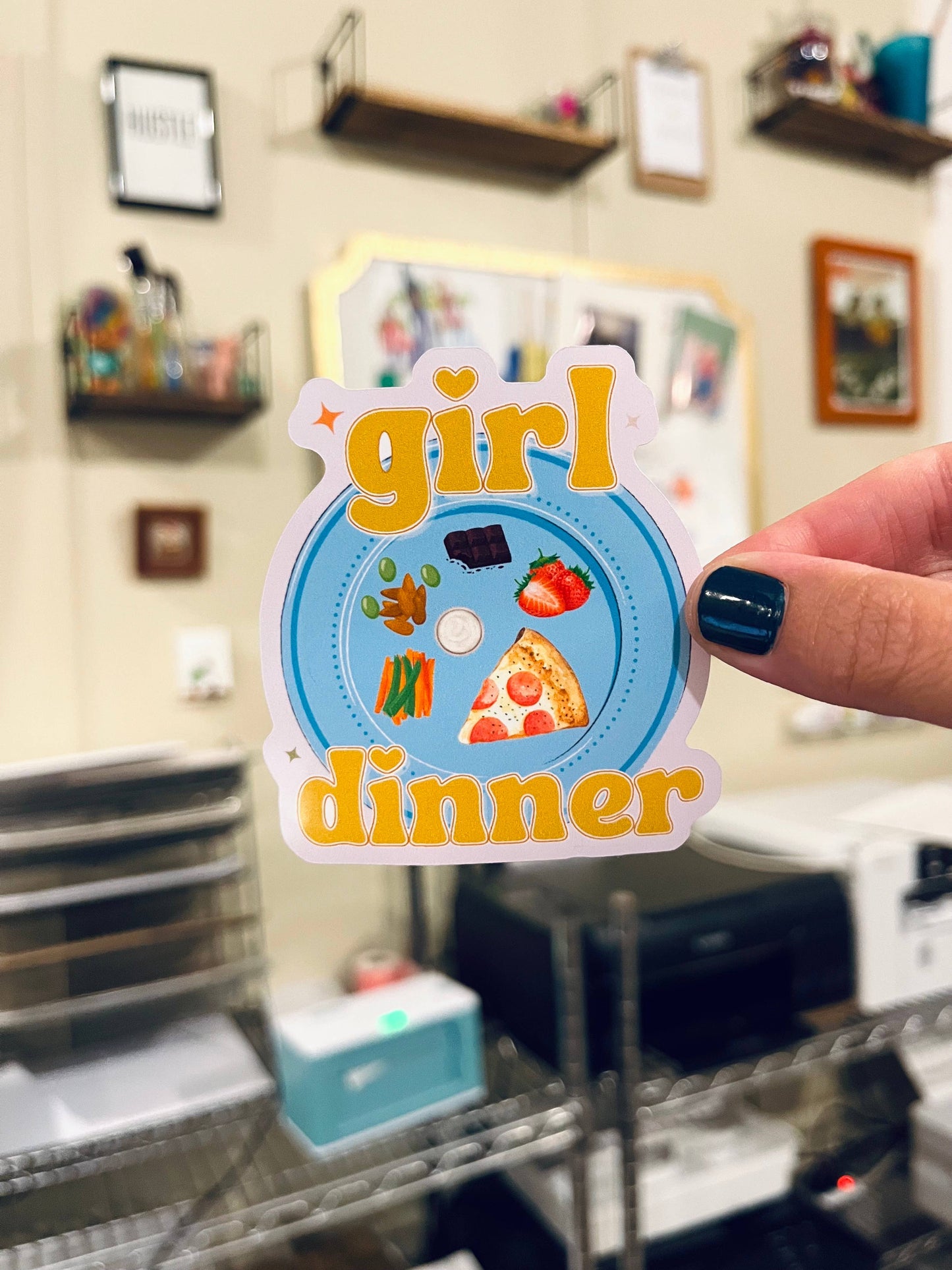 Girl Dinner Vinyl Sticker