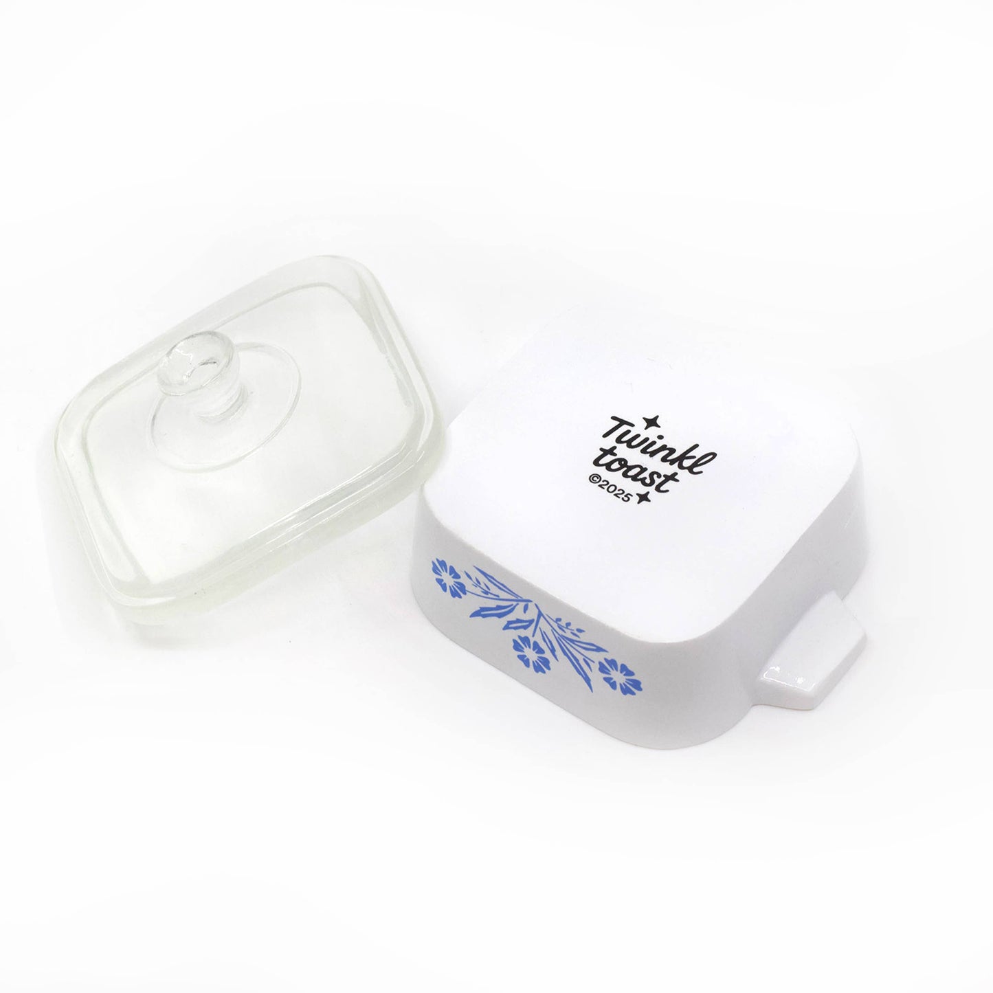 Cornflower Trinket Box – Corning Ware–Inspired Jewelry Dish