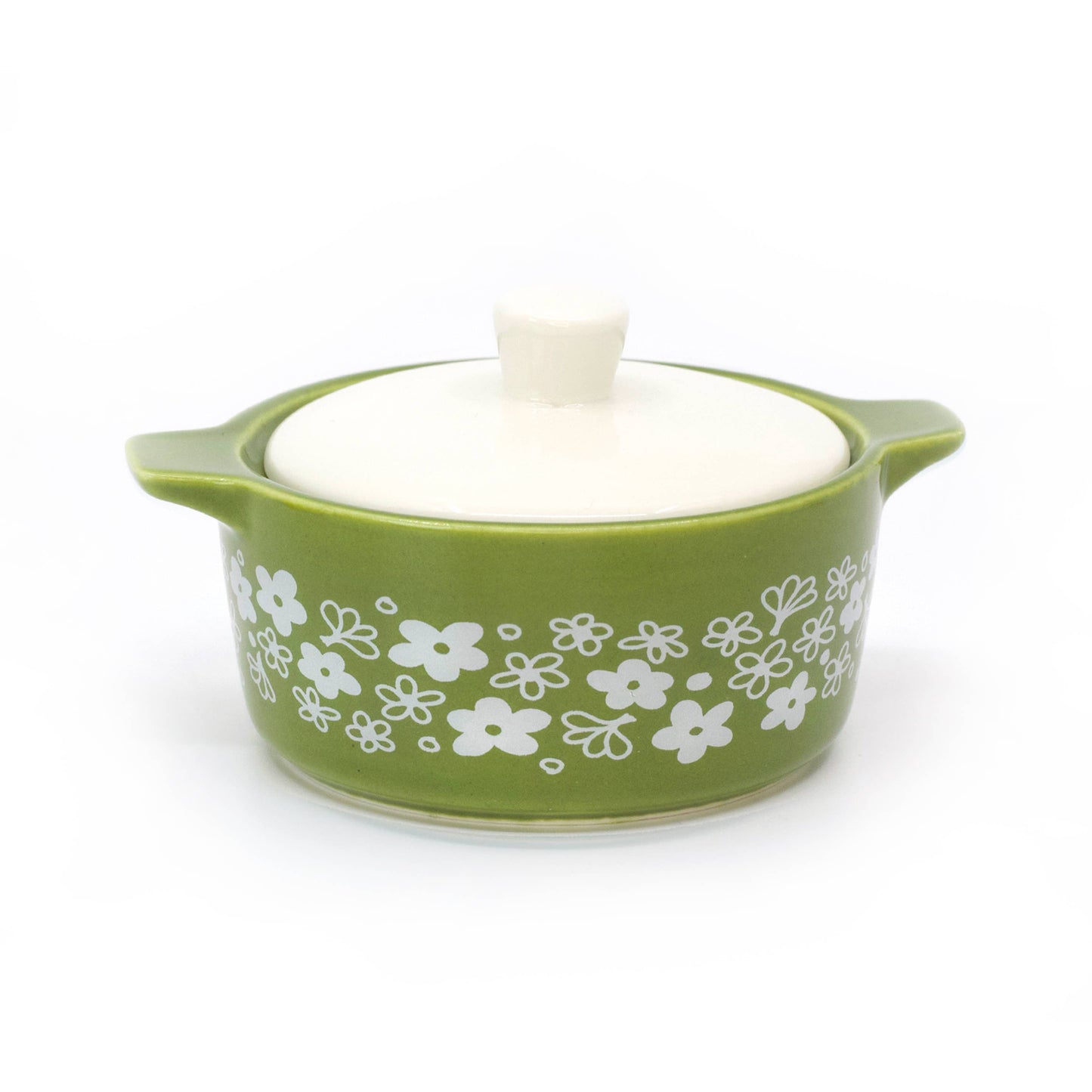 Pyrex-Inspired Spring Blossom Casserole Ceramic Trinket Box