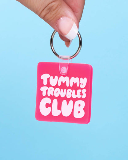 Tummy Troubles Club PVC Keychain - Bag Charm - Stocking stuffer, Holiday, Gift Guide