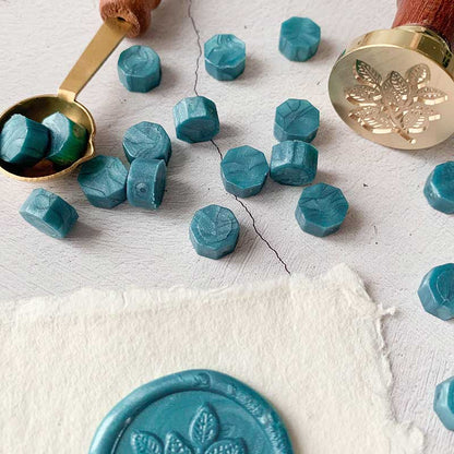 Sea Green Sealing Wax Beads | Plastic Free Wax Seal Beads