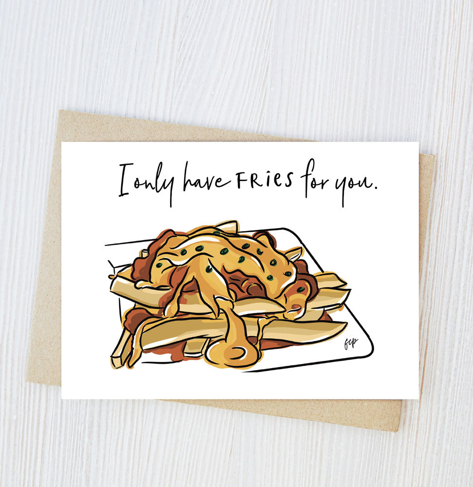 Greeting card with fries