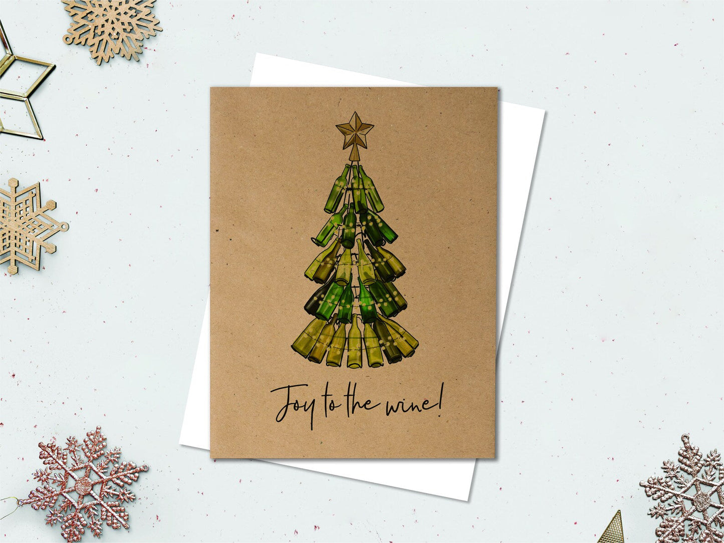 Holiday card with wine theme