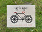 Greeting card with bicycle
