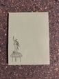Memo pad with drawings of Erie sites and attractions