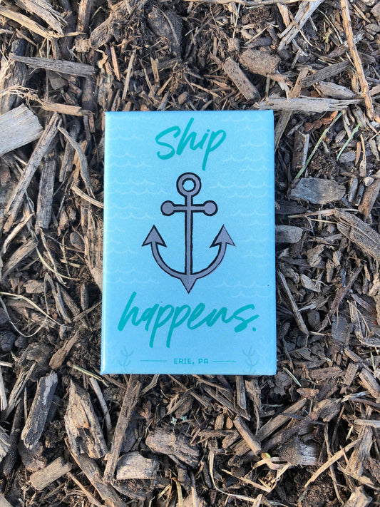 A magnet with a punny design