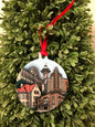 Ornament with illustrations of downtown Erie buildings