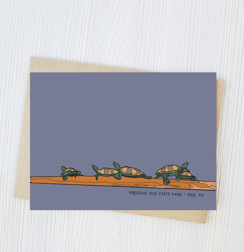 Greeting card with turtles